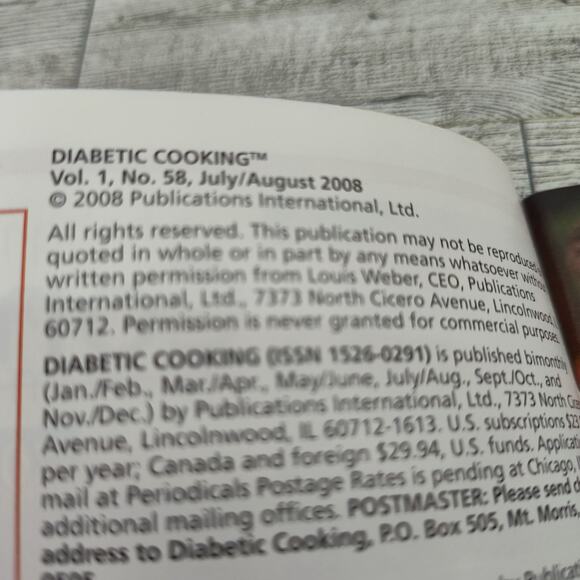 Diabetic Cooking Magazine Cookbook Booklet 2008 PIL Best Recipes Special - Picture 12 of 12